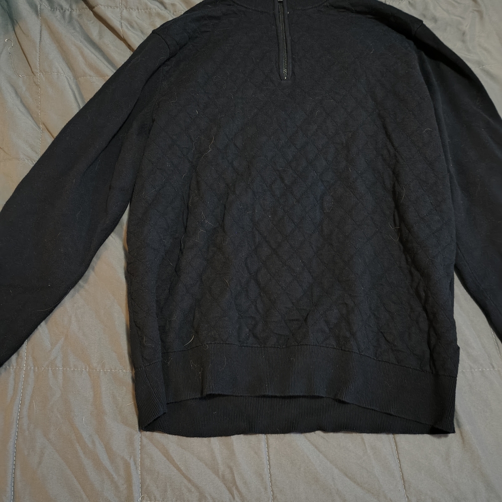 Kenneth Cole Men's Black Zip-Up Sweater